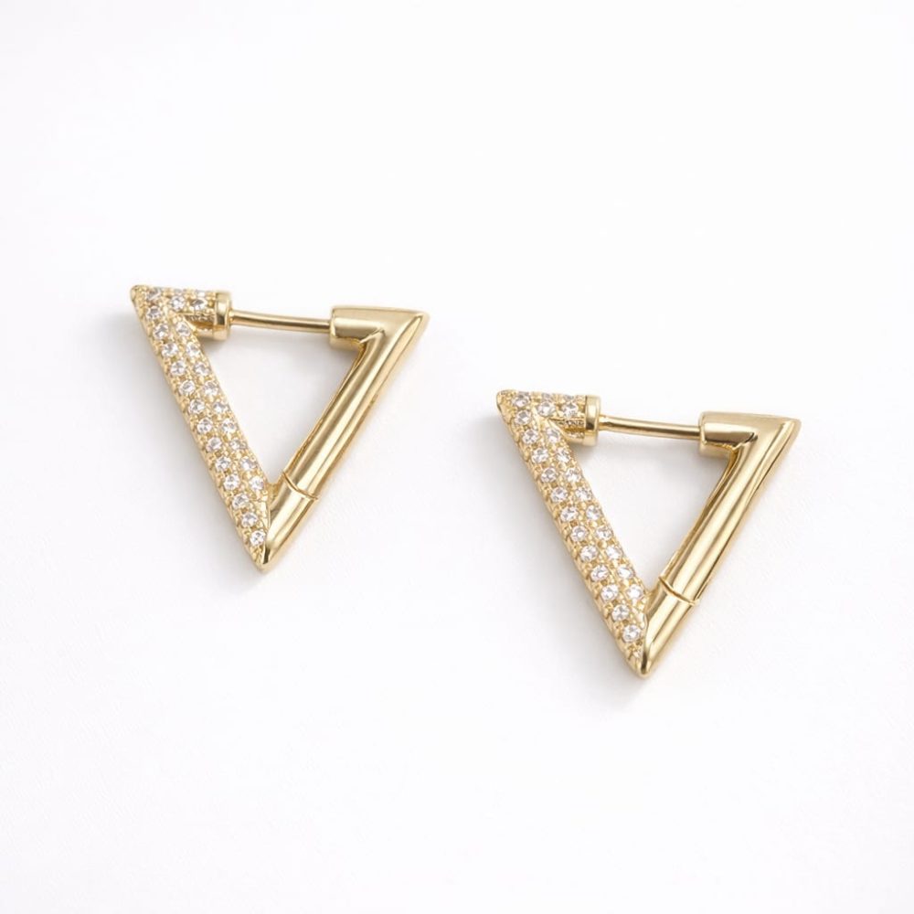 Brinco Triângulo Zircônia