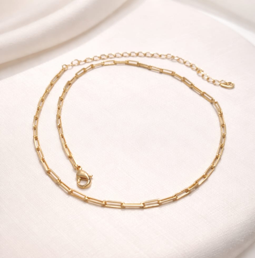 Choker Elos Lisos Dourado