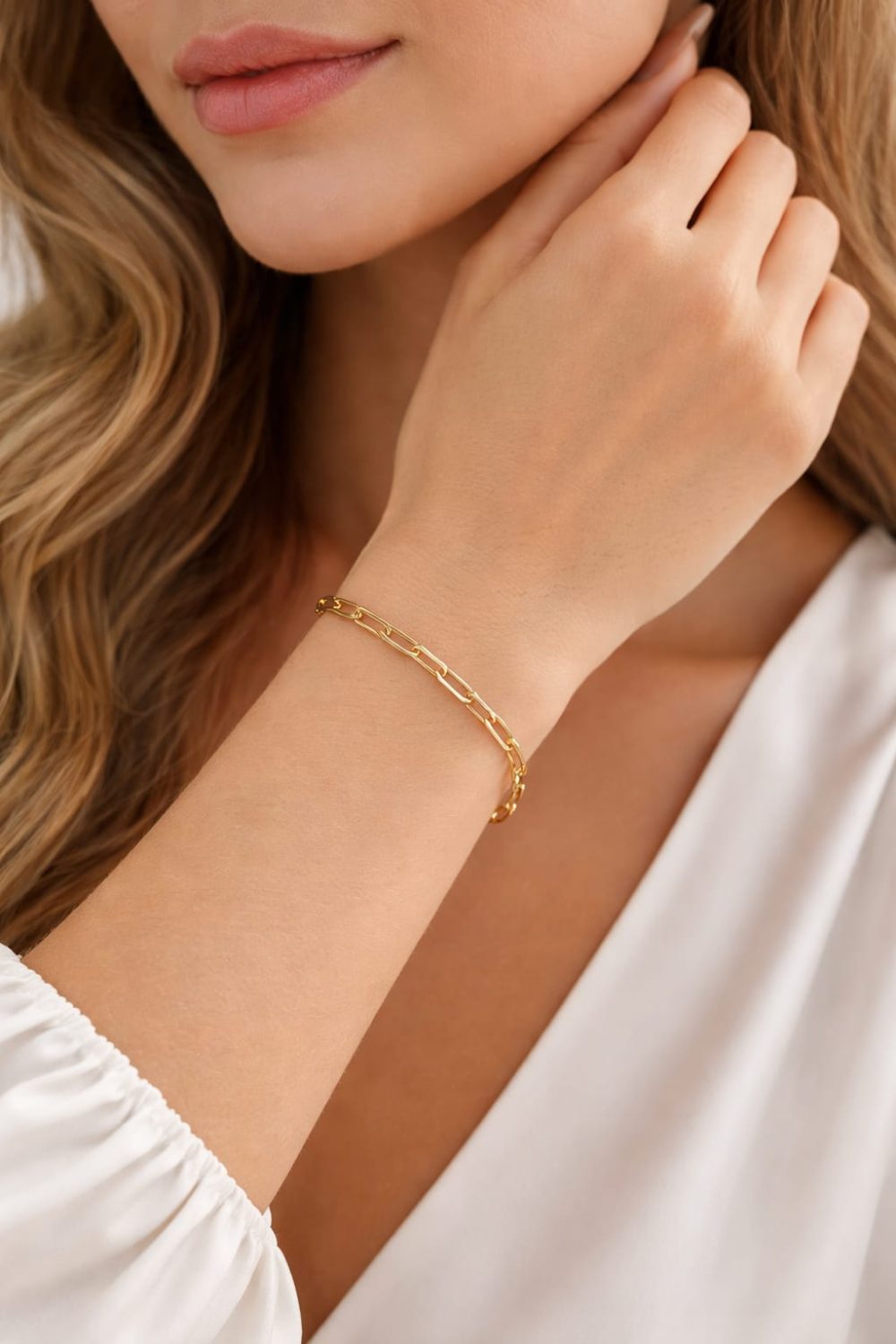 Pulseira Elos Lisos Dourado