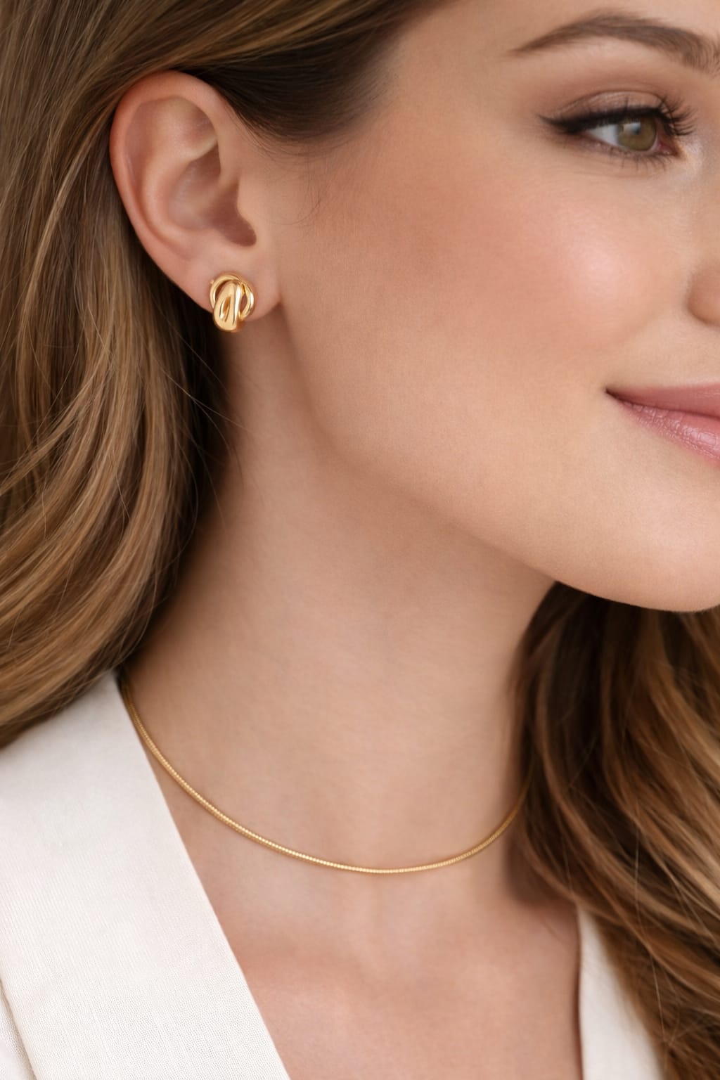 Choker Malha Roliça Dourado