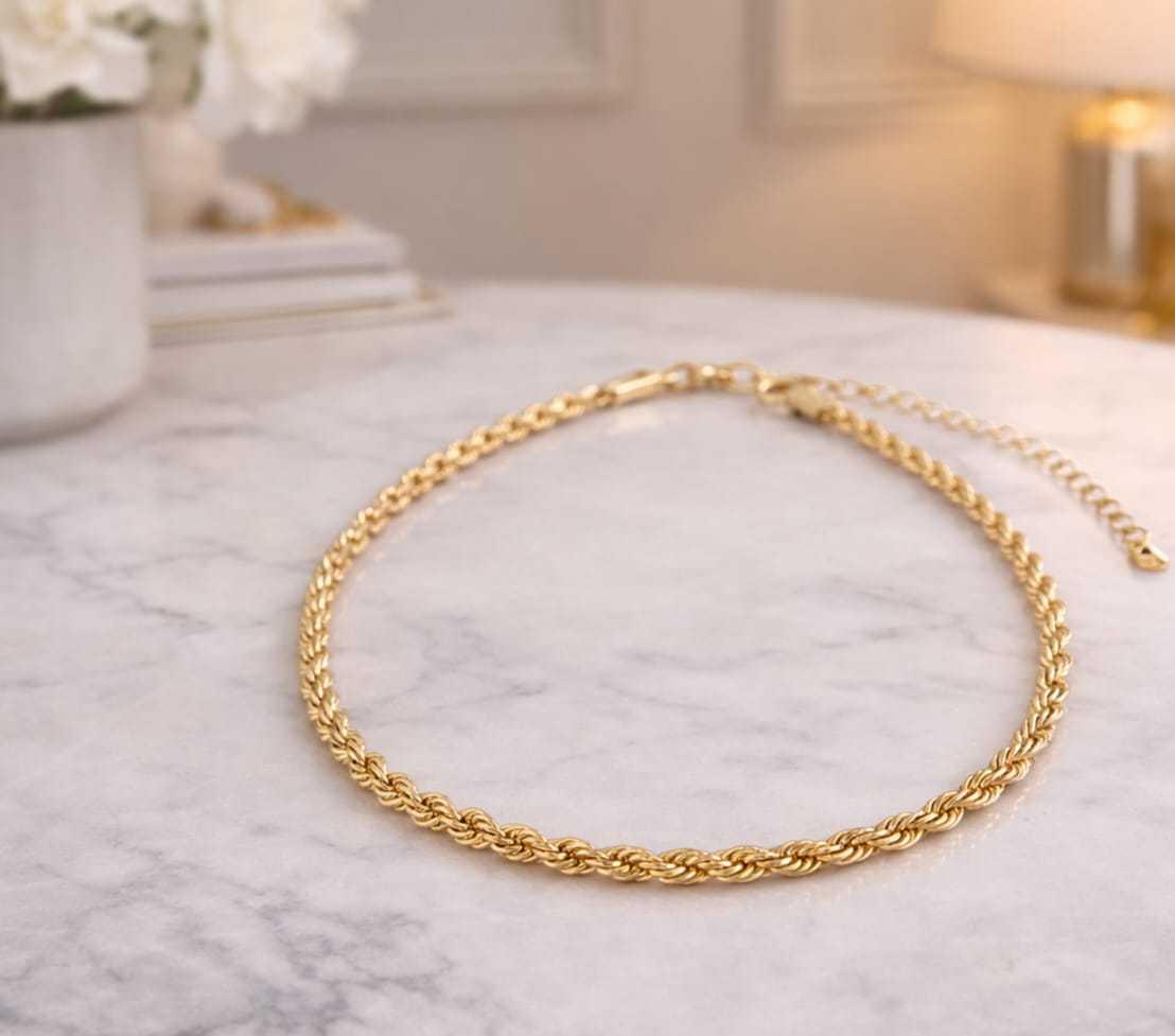 Choker Cordão Baiano Dourado