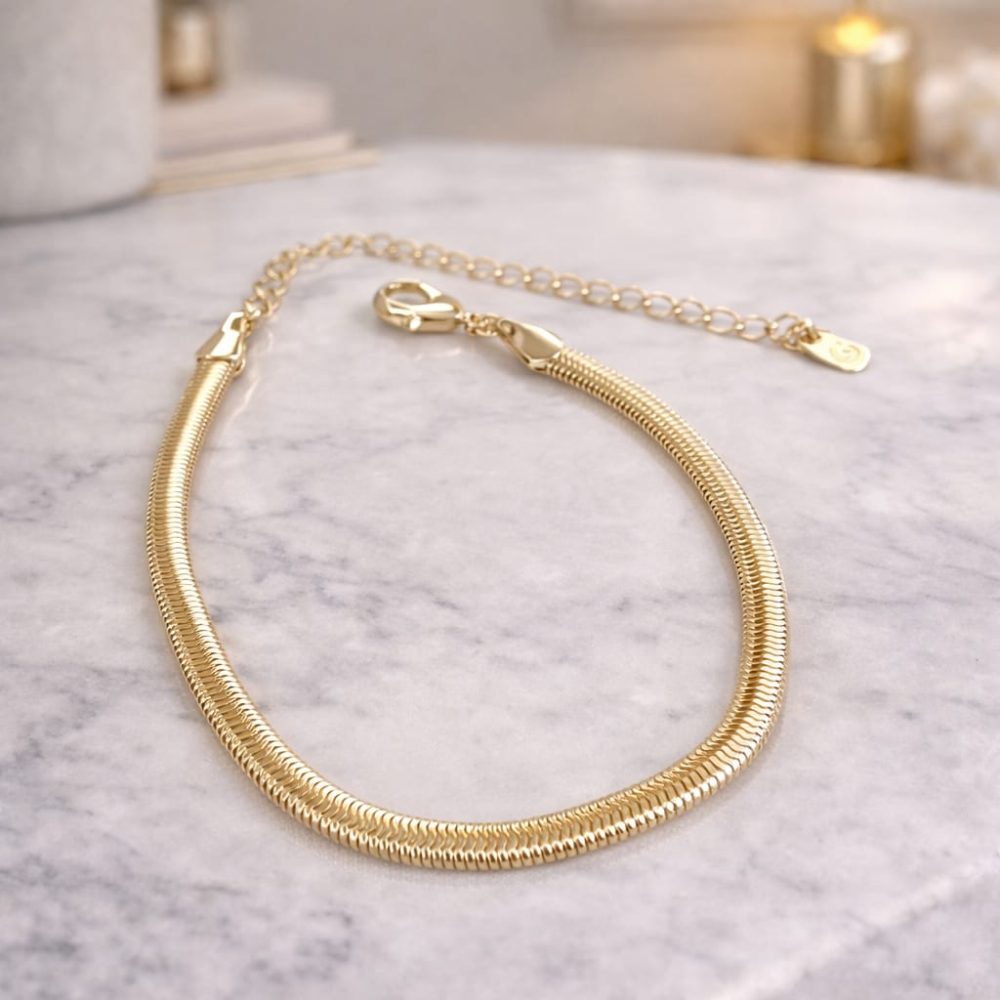 Pulseira Malha Roliça Dourado