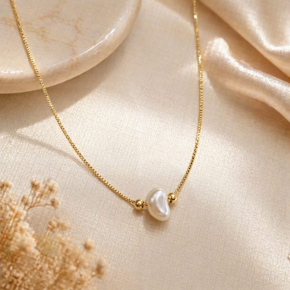 Colar Pérola Dourado