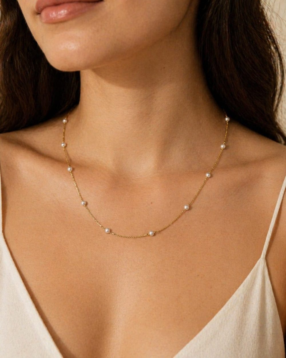 Colar Pérolas Dourado