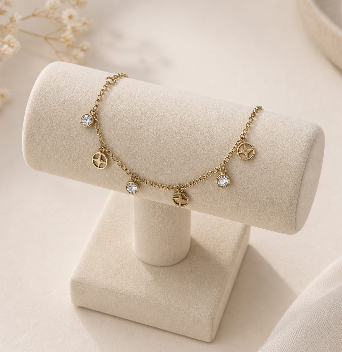 Pulseira Pingente de Luz e Estrela